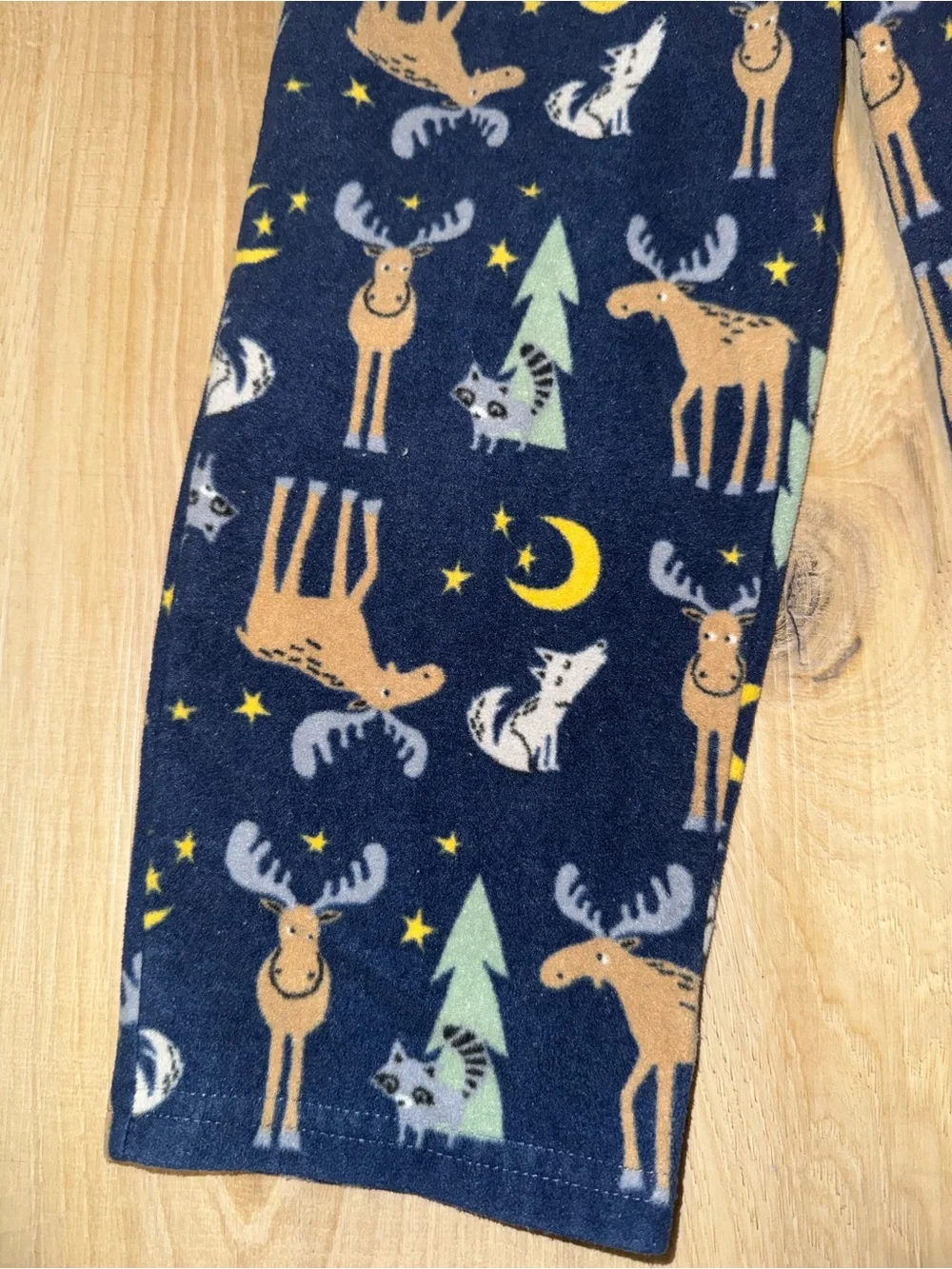 Kids Green Moose Dreaming Pajama Set